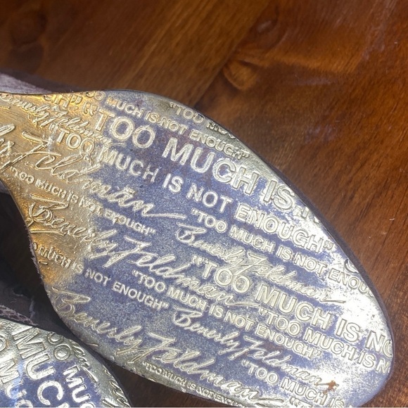 Beverly Feldman chocolate Brown Suede Snakeskin Wedge booties sz 9 - Picture 14 of 15